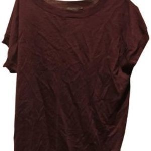 The Limited Merino Wool Cap Sleeve Light Weight Burgundy Sweater